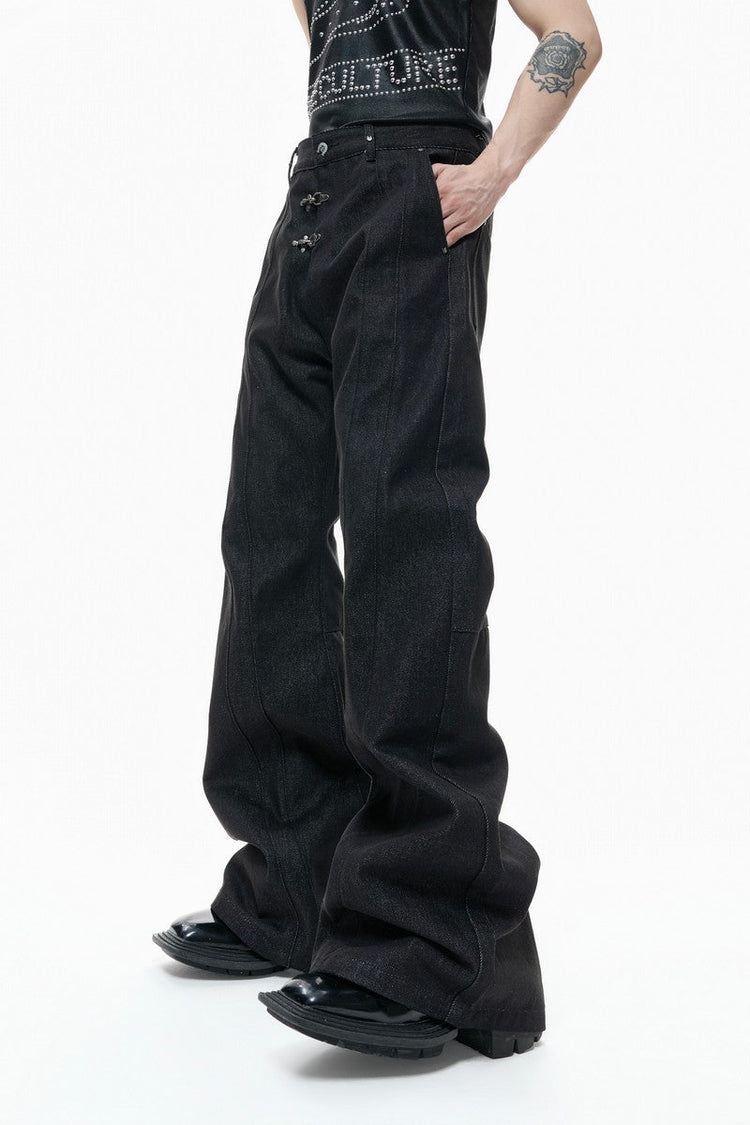 Wrinkled Layered Jeans — Argue Culture