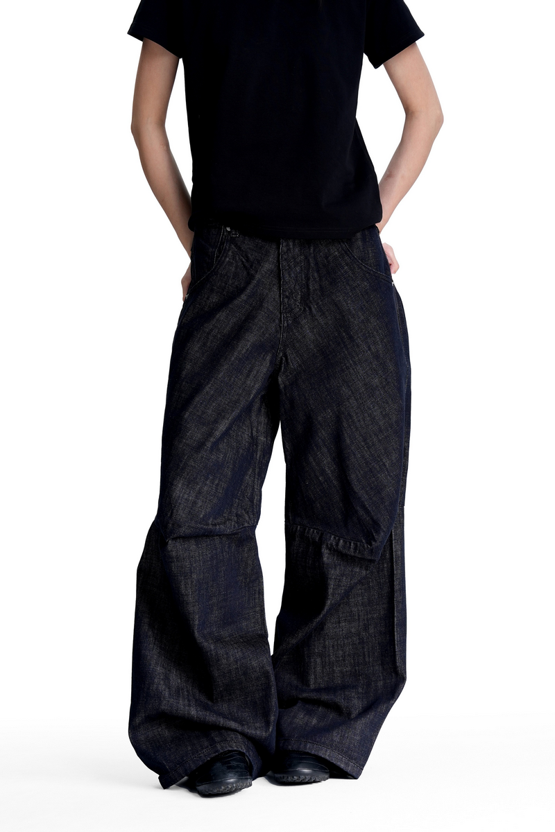 Raw Denim Wide Jeans