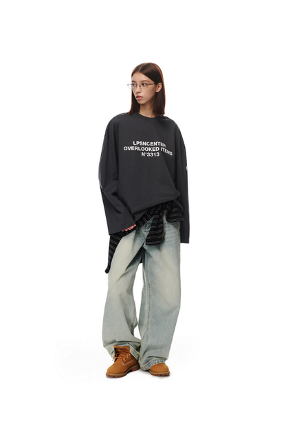 Placement Print Long Sleeve Tee