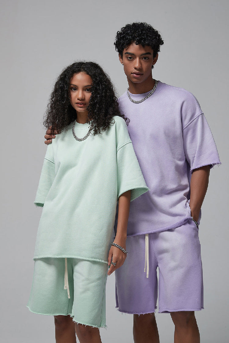 Spray Dye Cut Shorts — Trenqor Basics — view 5