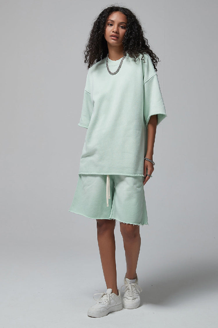 Spray Dye Cut Shorts — Trenqor Basics — view 6