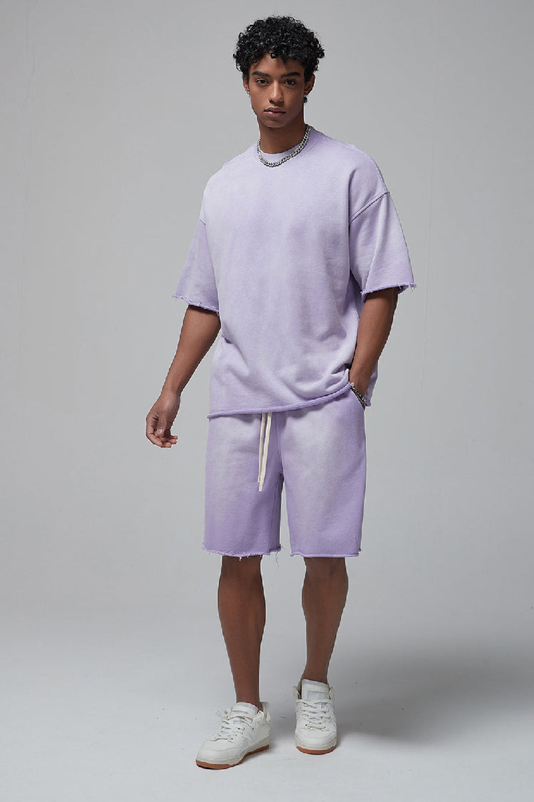 Spray Dye Cut Shorts — Trenqor Basics — view 13
