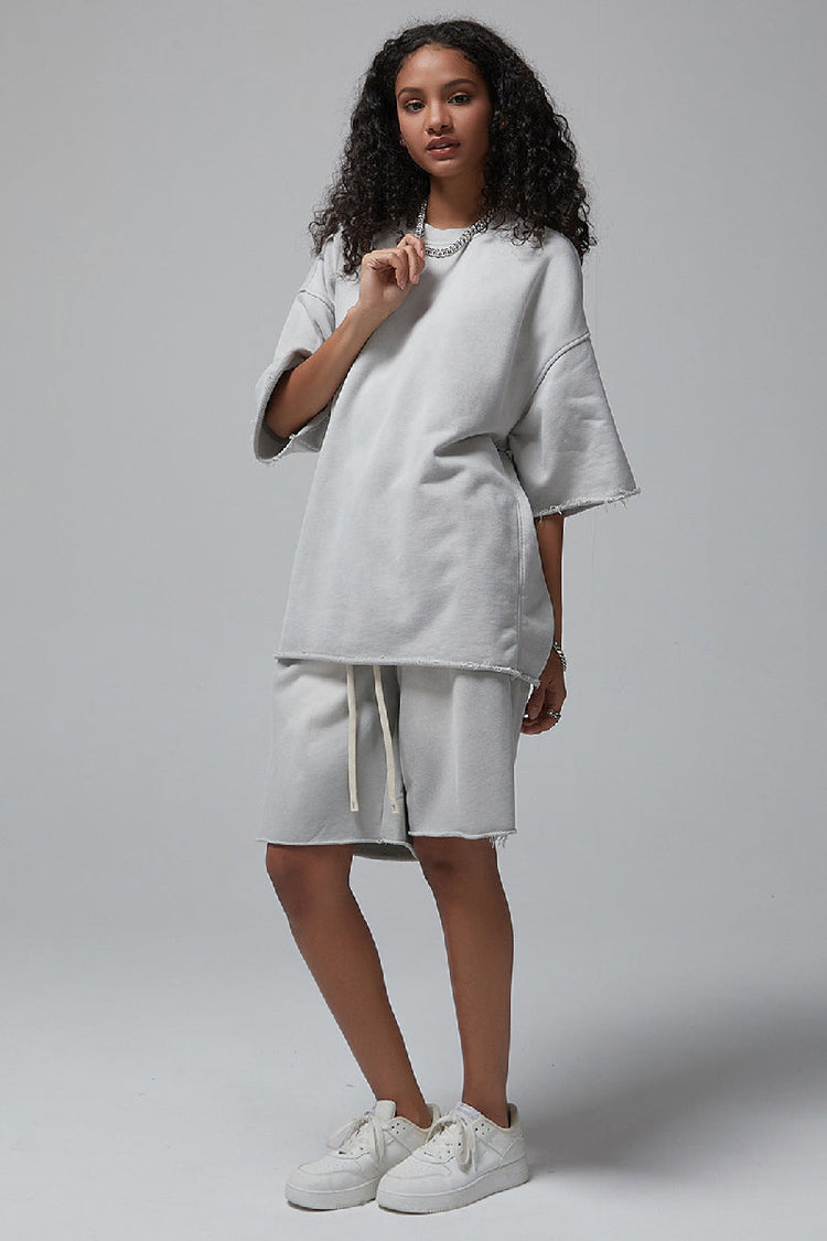 Spray Dye Cut Shorts — Trenqor Basics — view 8