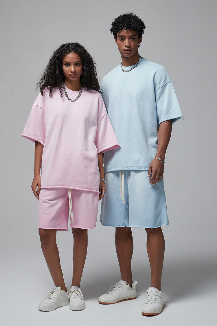 Spray Dye Cut Shorts — Trenqor Basics — view 18