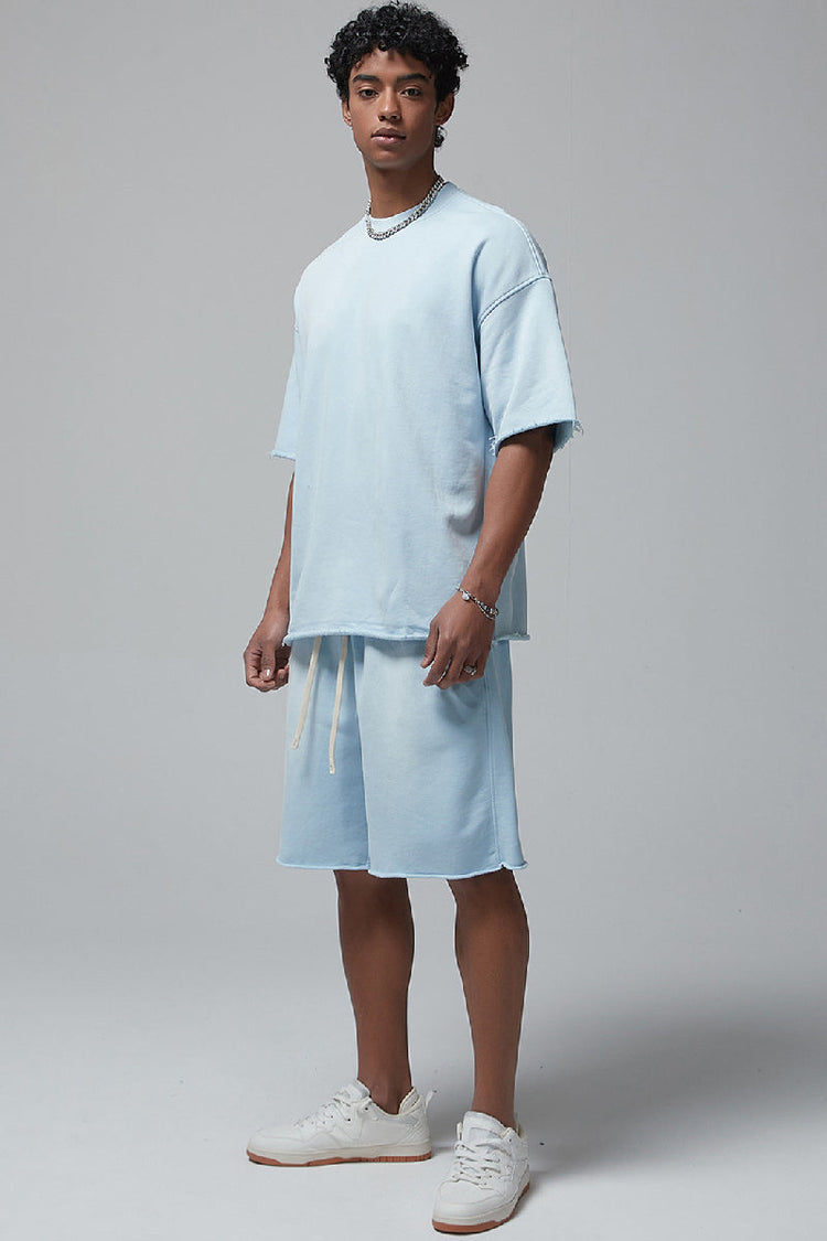 Spray Dye Cut Shorts — Trenqor Basics — view 17