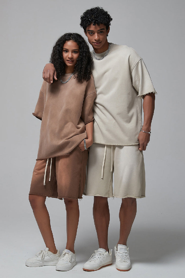 Spray Dye Cut Shorts — Trenqor Basics — view 3