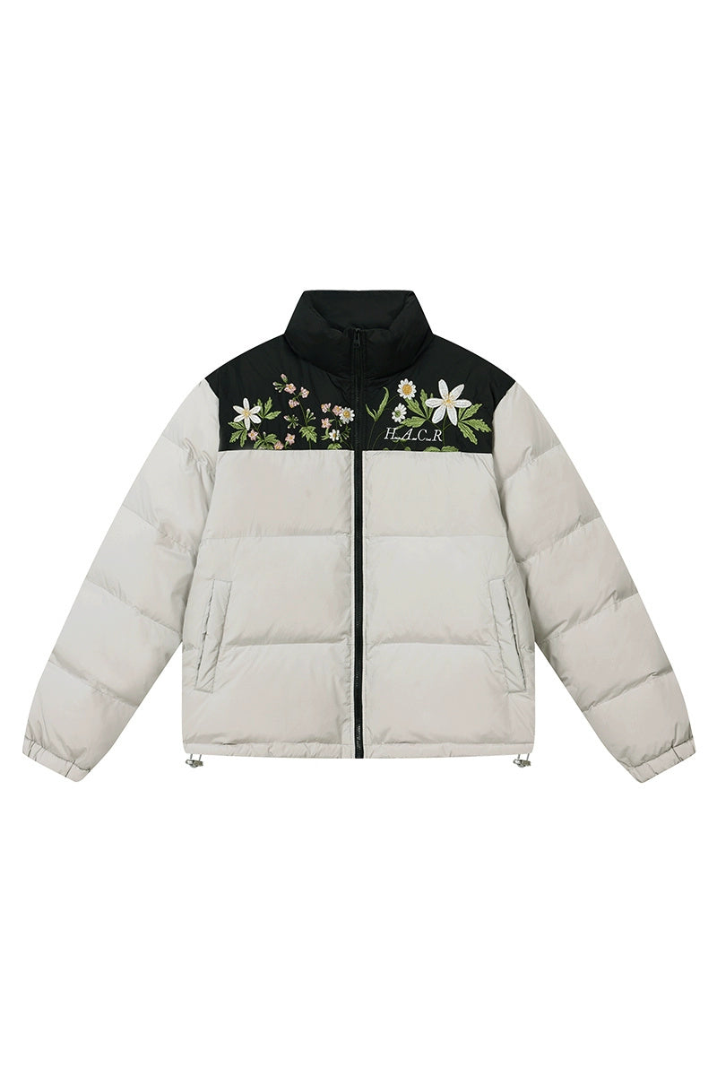 Colorblock Floral Embroidered Puffer — Harsh and Cruel — view 8