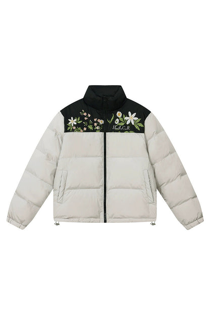 Colorblock Floral Embroidered Puffer — Harsh and Cruel — view 8