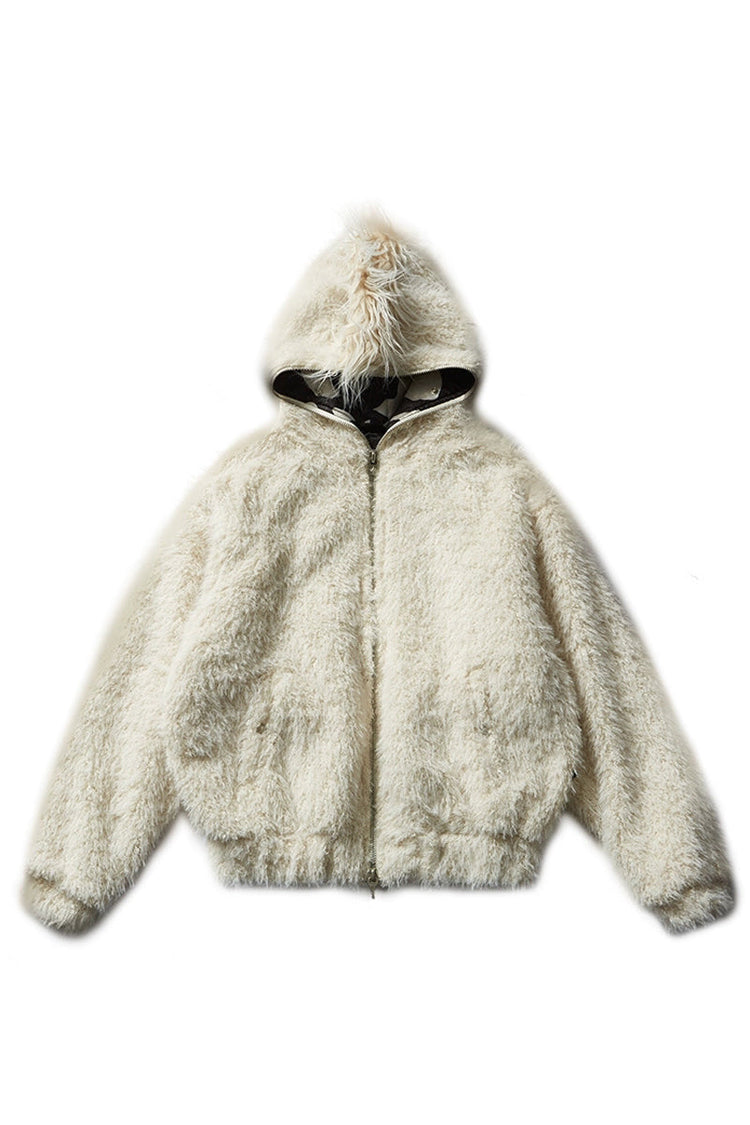 Faux Fur Hooded Puffer Jacket — Remedy — view 7