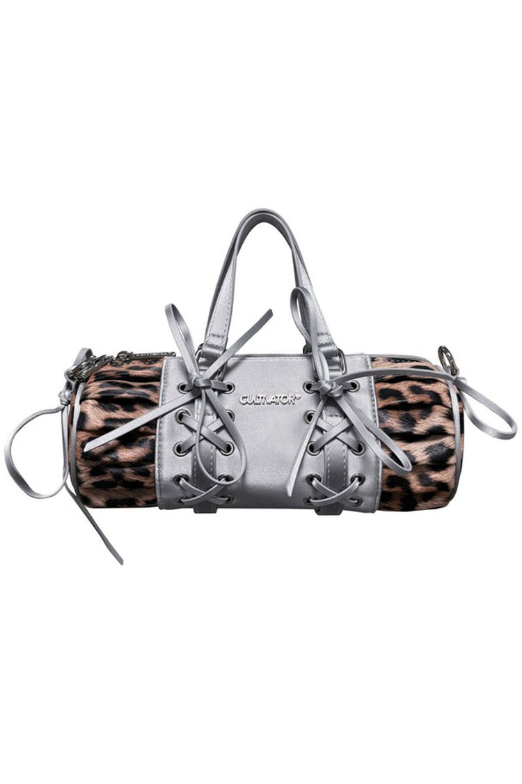 Millennial Leopard Print Mini Cylinder Phone Bag — Cultivator — view 5