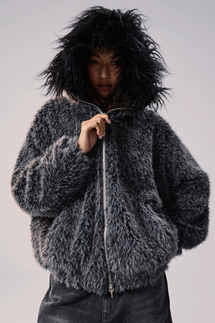 Faux Fur Hooded Puffer Jacket — Remedy