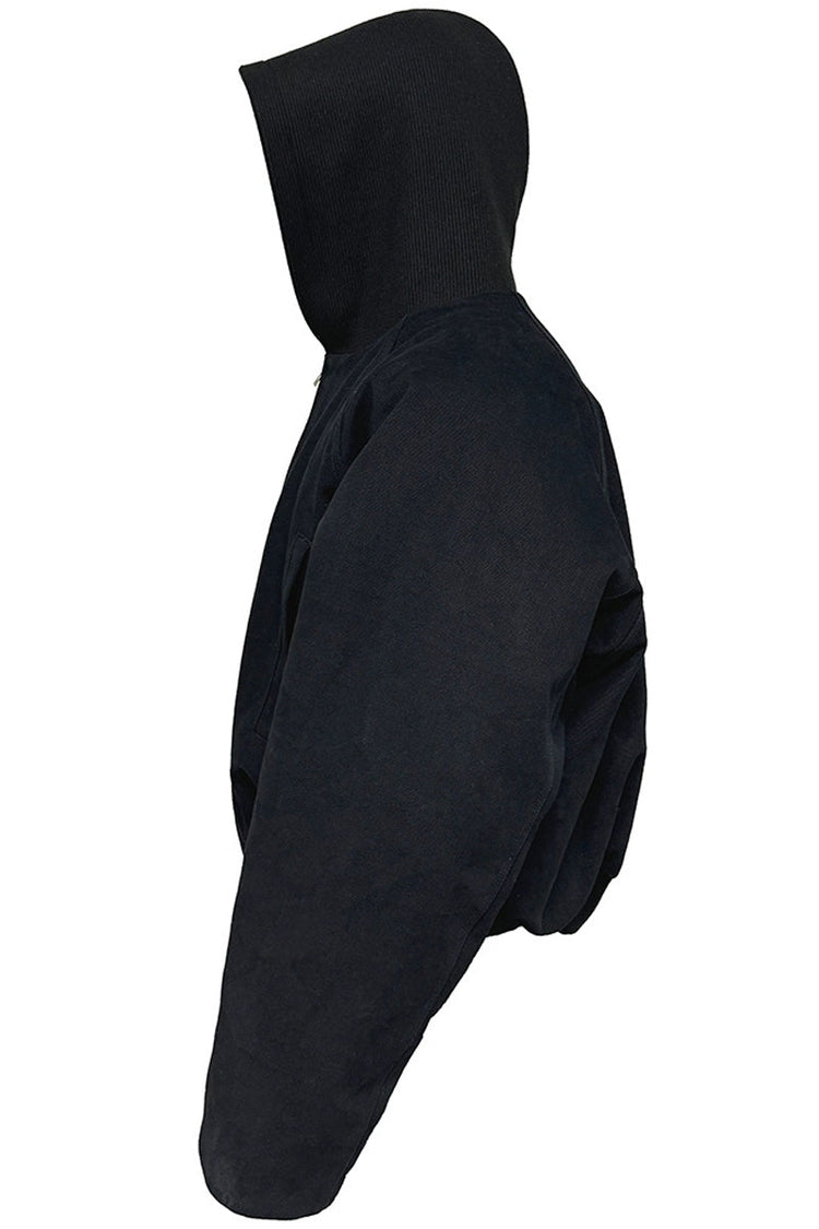Canvas Hooded Puffer Jacket — JCAESAR — view 4