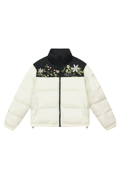 Colorblock Floral Embroidered Puffer — Harsh and Cruel — view 6