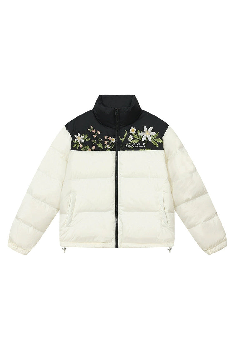 Colorblock Floral Embroidered Puffer — Harsh and Cruel — view 6