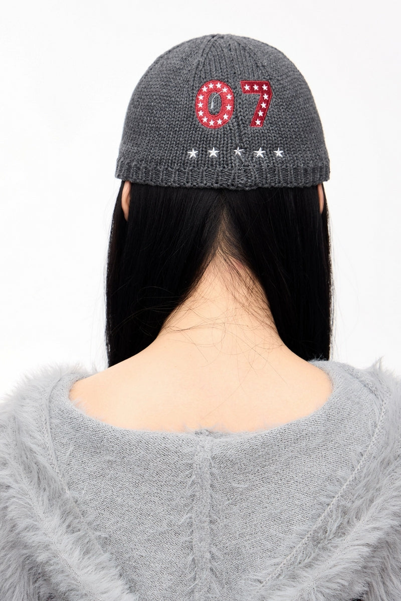 Vintage Star Embroidered Wool Cap — PeopleStyle — view 3