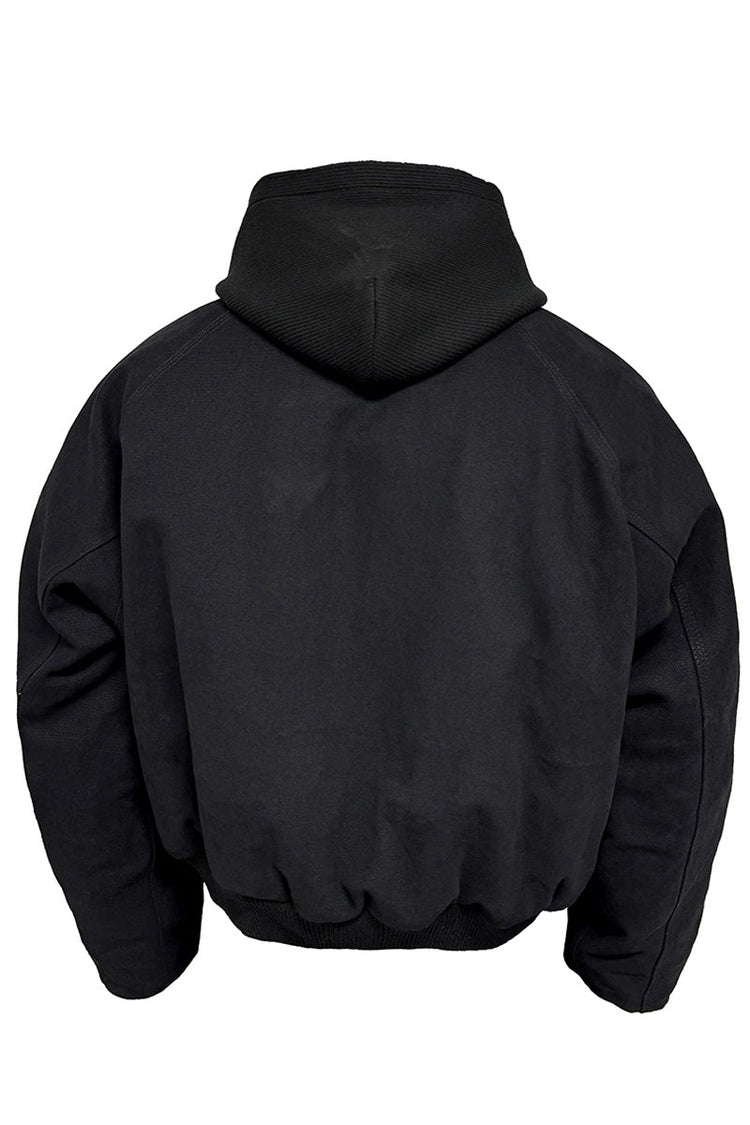 Canvas Hooded Puffer Jacket — JCAESAR — view 5
