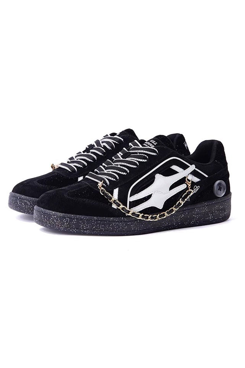 Cream Red Unisex Retro Low Top Trainers