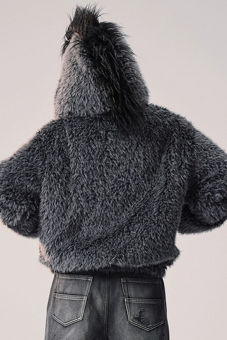 Faux Fur Hooded Puffer Jacket — Remedy — view 2