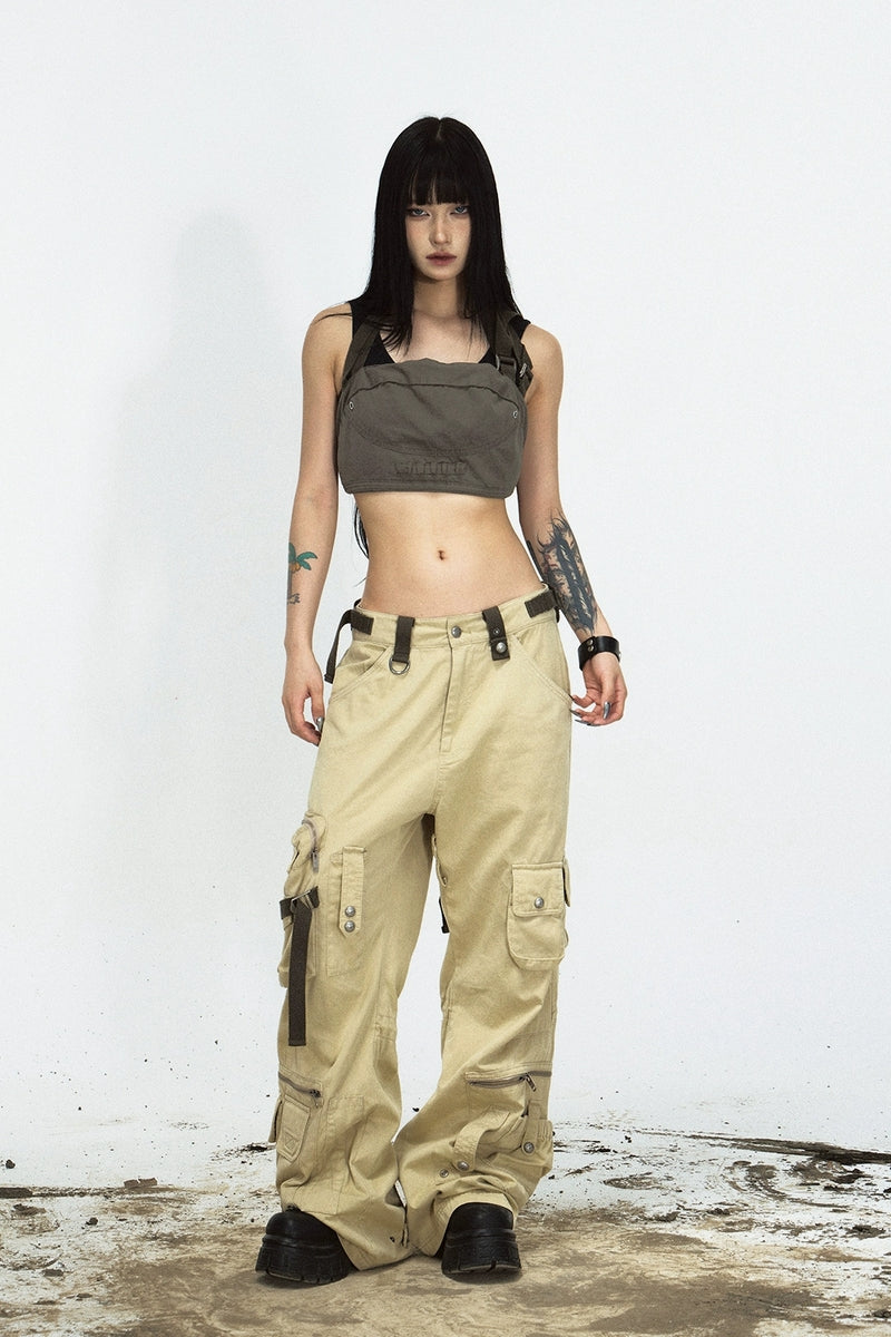 Detachable Bag Multi-Pocket Pants — PeopleStyle — view 4