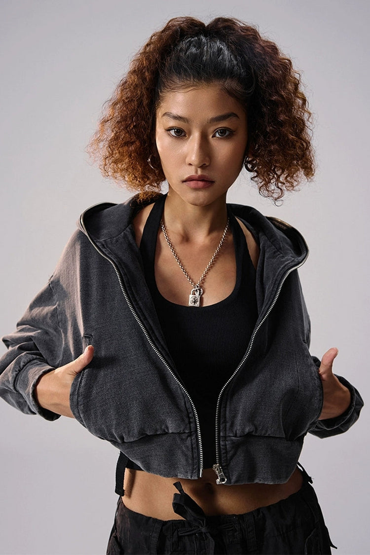 Vintage Washed Denim Hooded Jacket — Remedy