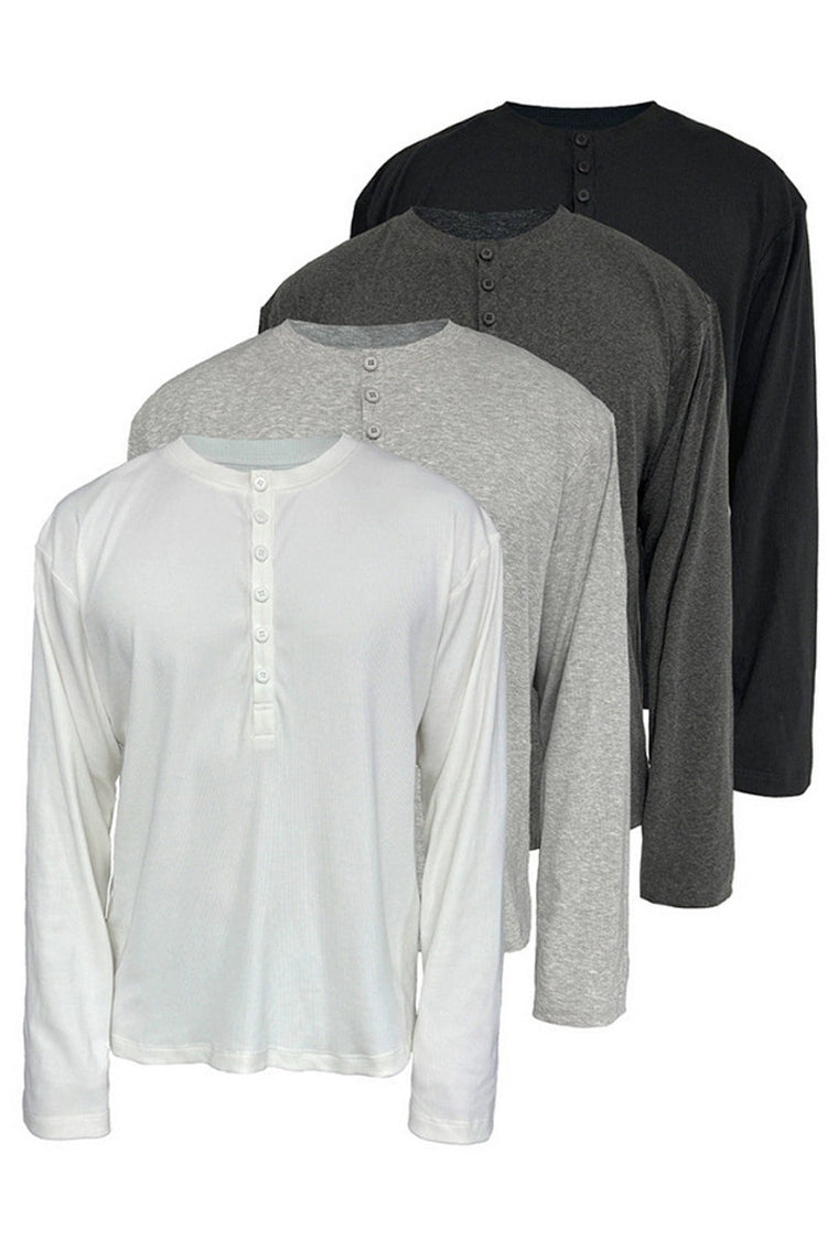 Henry Collar Knit Shirt — JCAESAR — view 5