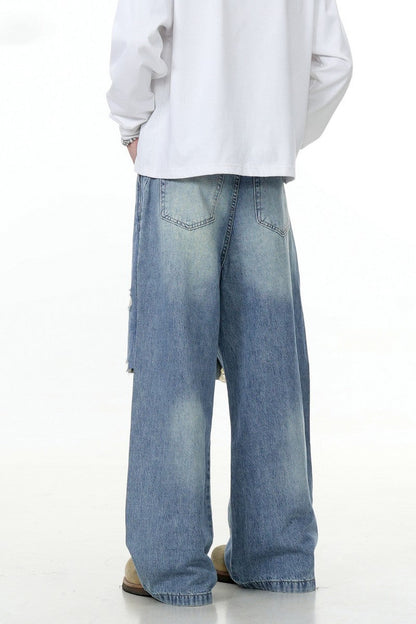 Distressed Patchwork Denim Pants