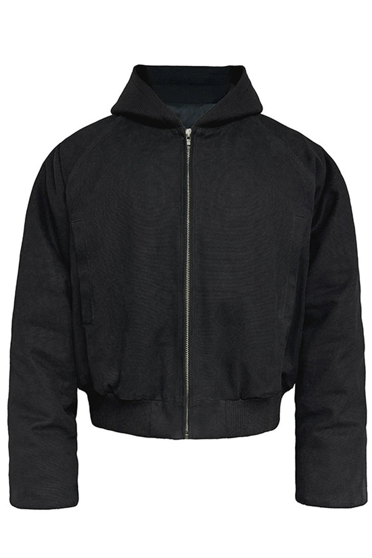 Canvas Hooded Puffer Jacket — JCAESAR