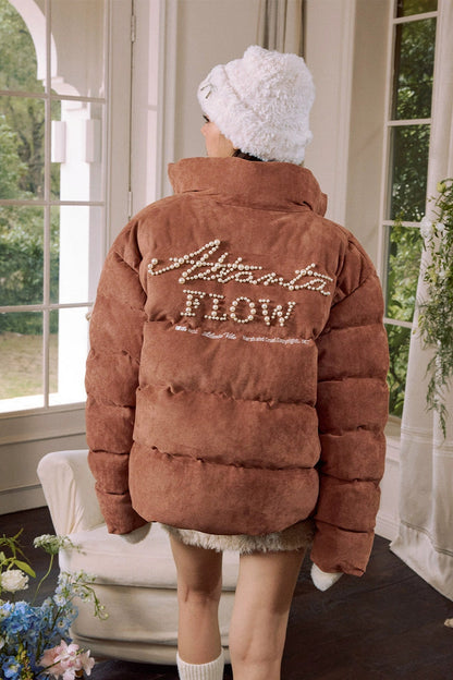 Pearl Suede Graphene Puffer Jacket — Harsh and Cruel — view 4