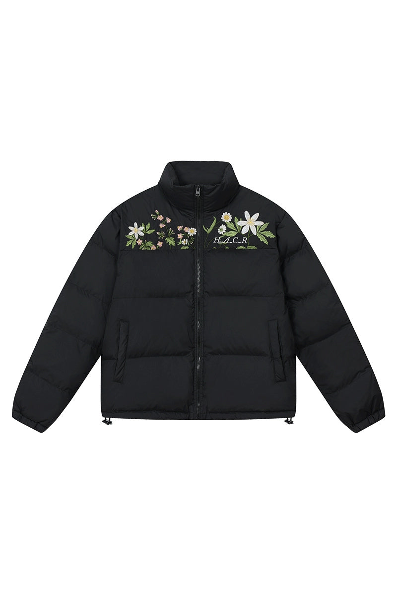 Colorblock Floral Embroidered Puffer — Harsh and Cruel — view 7
