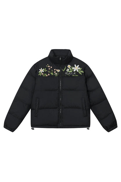 Colorblock Floral Embroidered Puffer — Harsh and Cruel — view 7