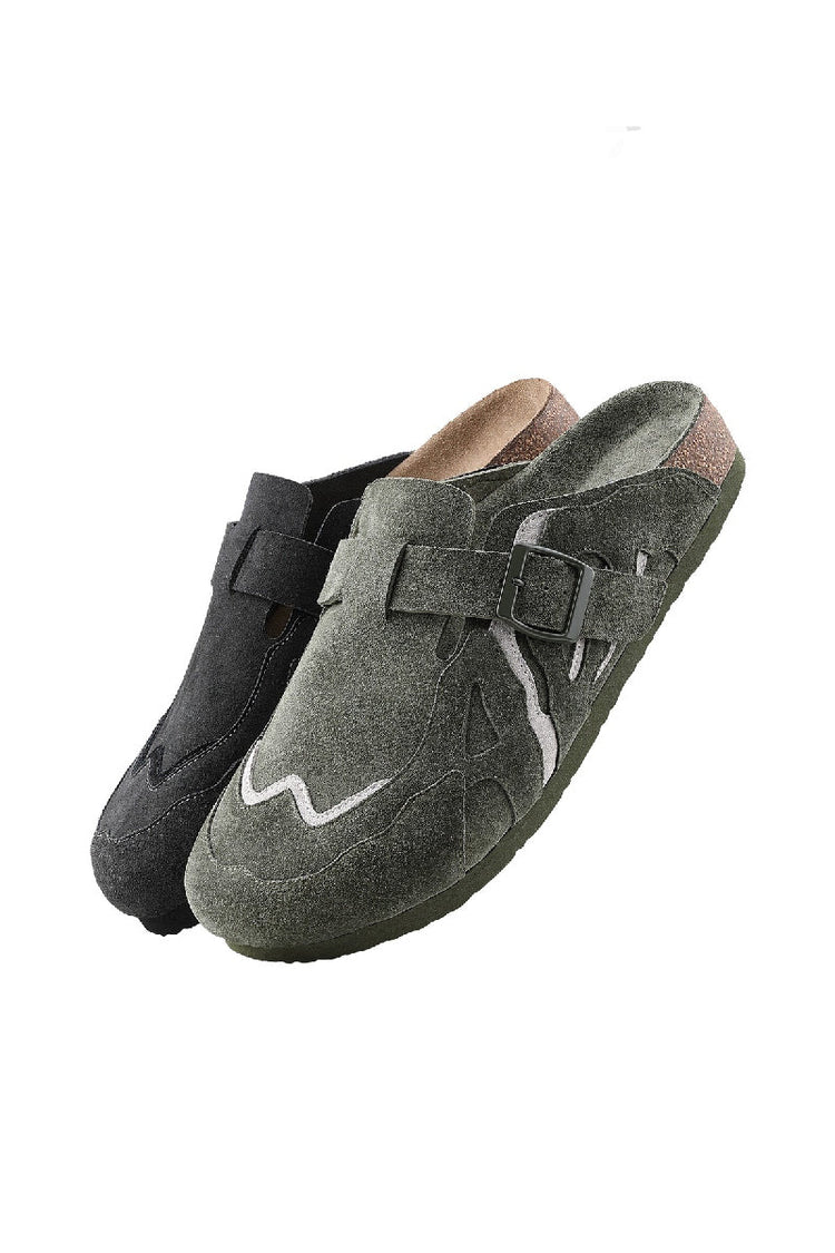 Leather Cork Sole Clog Mules — Hanqiaoriji — view 2
