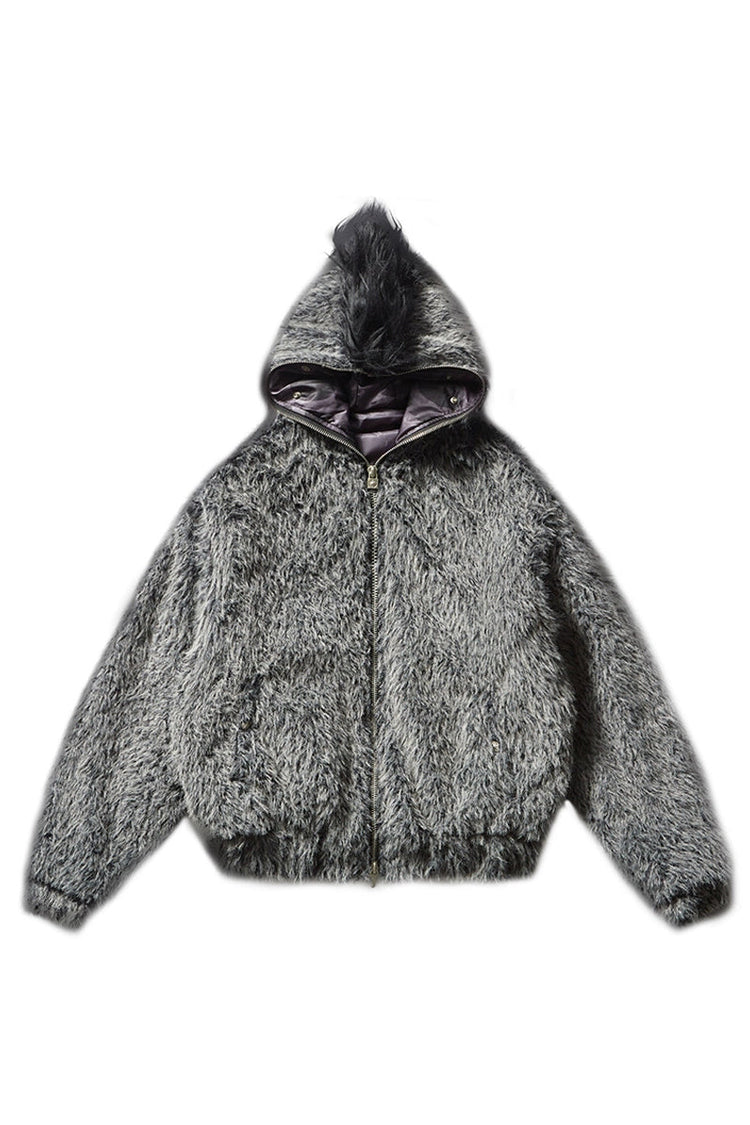 Faux Fur Hooded Puffer Jacket — Remedy — view 6