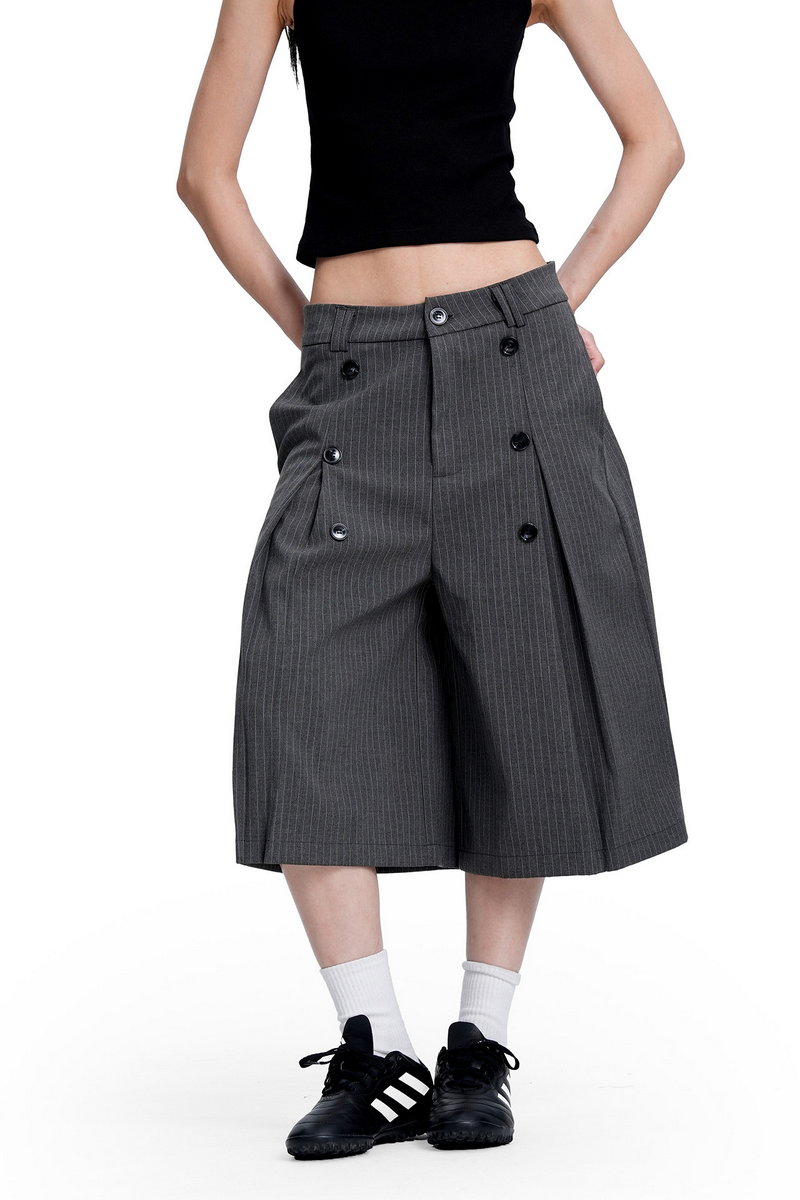 Striped Cropped Trousers