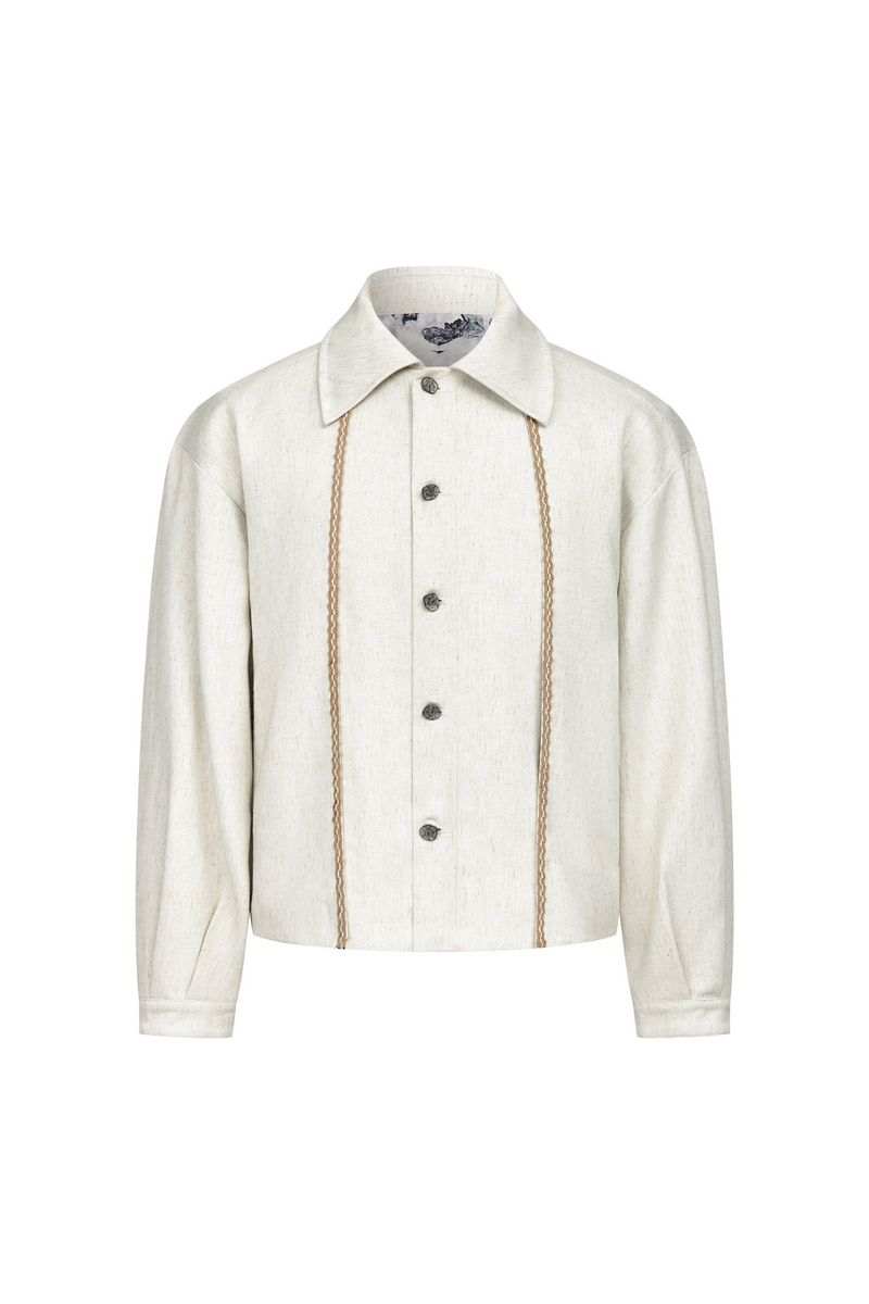 Floral Linen Blend Jacket