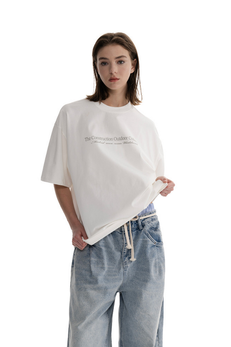Multi Line Print T-Shirt
