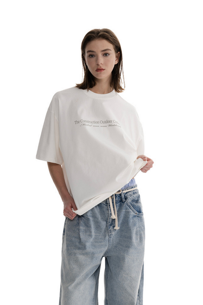 Multi Line Print T-Shirt