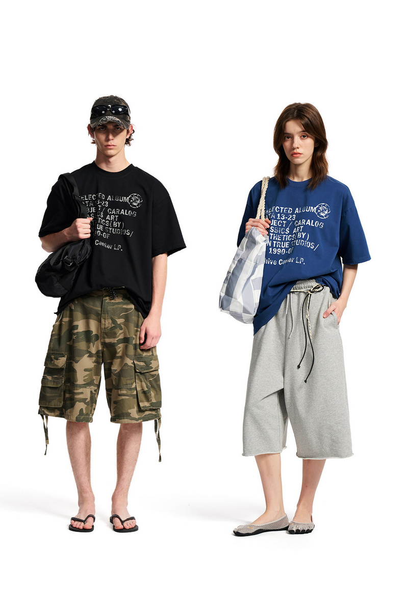 Distressed Letter Graphic Tee