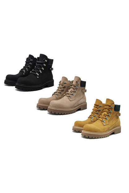 Platform Leather Work Boots