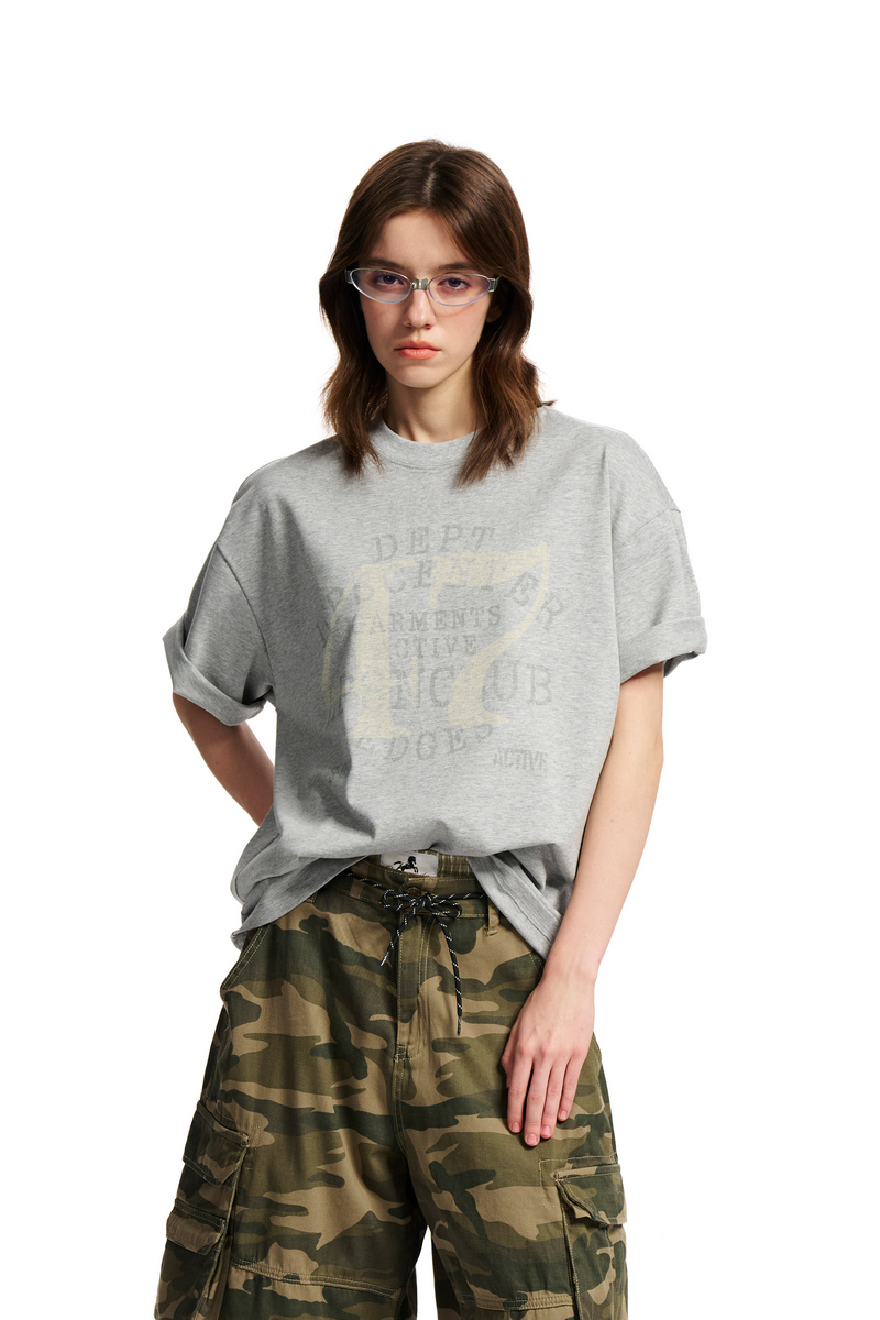 Distressed Number Graphic Tee