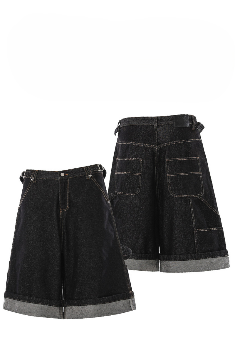 Buckle Denim Shorts