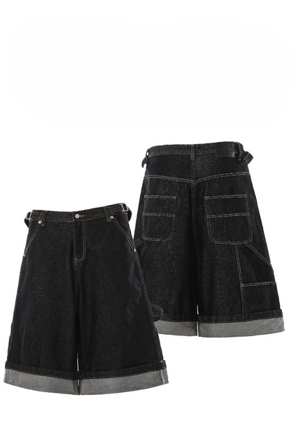 Buckle Denim Shorts
