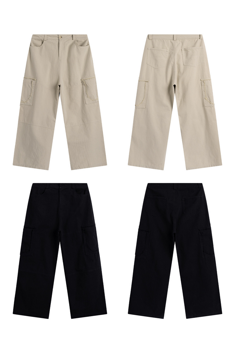 Distressed Side Pocket Cargo Pants