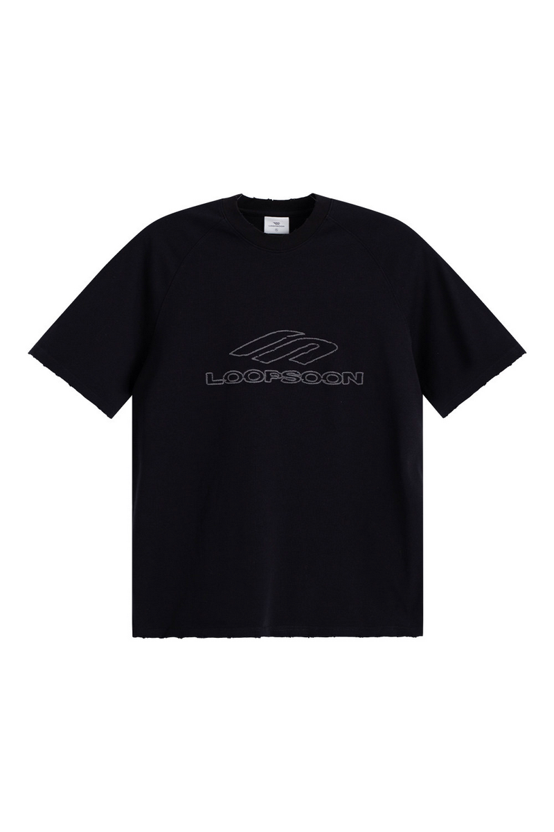 Distressed Embroidered T-Shirt