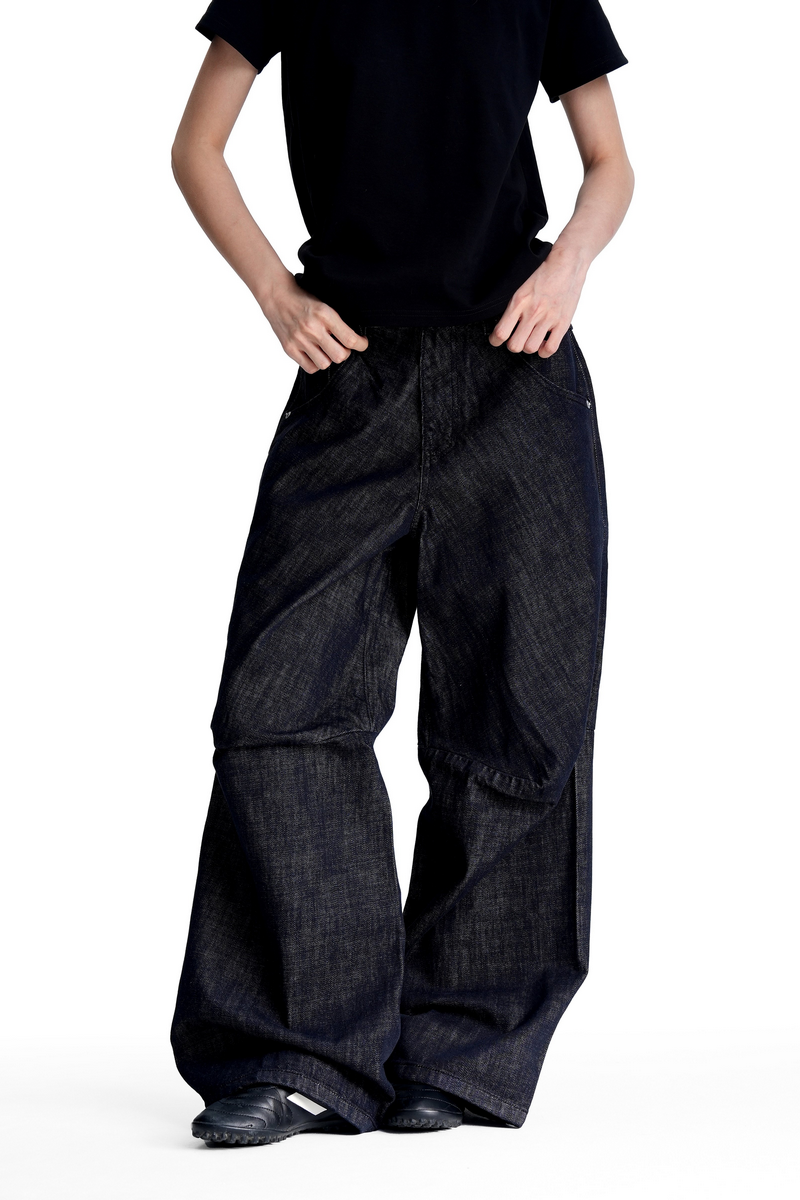 Raw Denim Wide Jeans