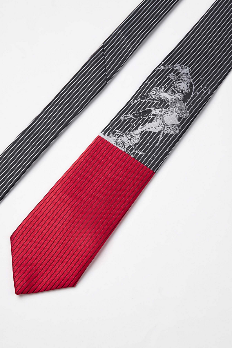 Striped Graphic Tie