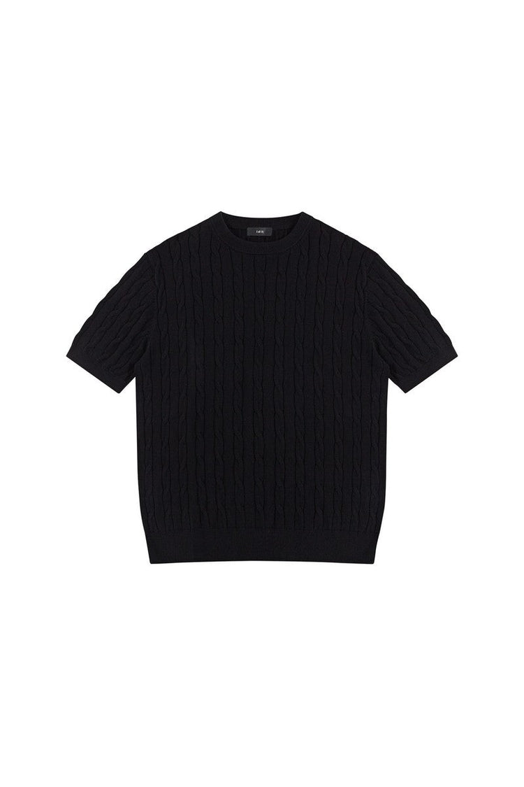 Cable Knit T-Shirt — IDLT — view 4