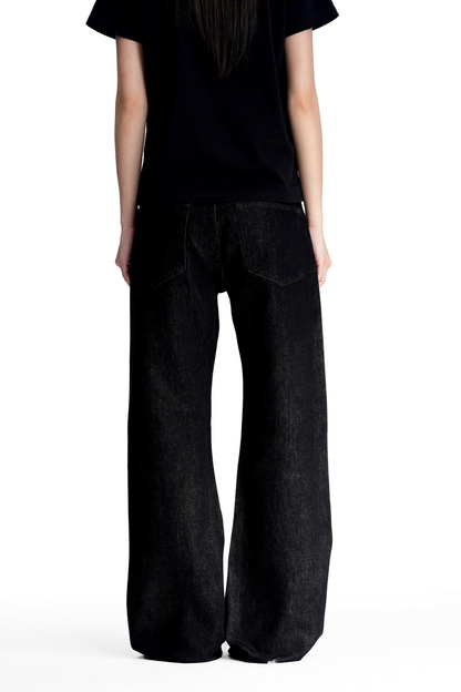 Raw Bootcut Straight Leg Jeans