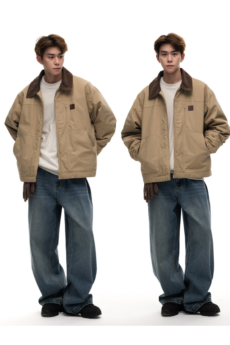 Washed Cargo Padded Jacket