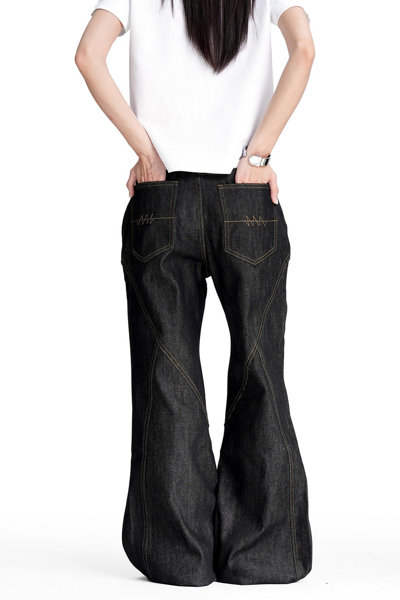 Deconstructed Raw Denim Jeans