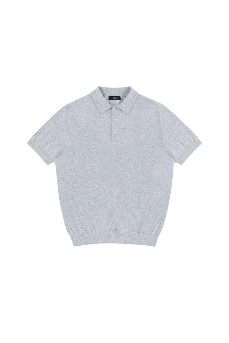 Linen Knit Polo Shirt — IDLT — view 4